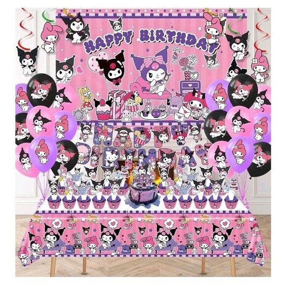 Kuromi Birthday Party Supplies, Party Decoration Set Include Banner,... - Picture 5 of 7